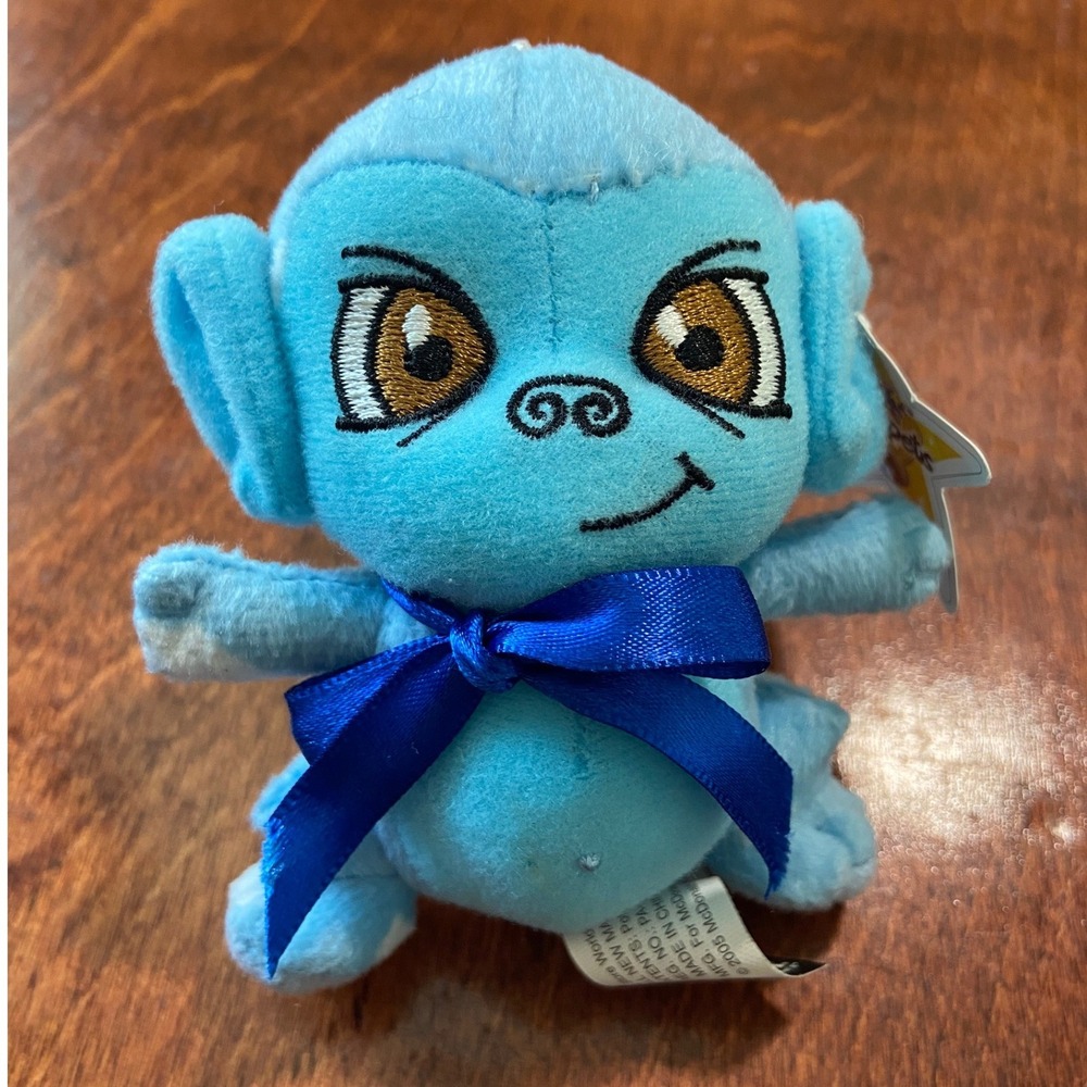 RARE CLOUD Neopets McDonalds Mynci Plush Clip Blue Monkey Petpet Happy Meal